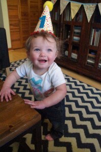 First time wearing a birthday hat