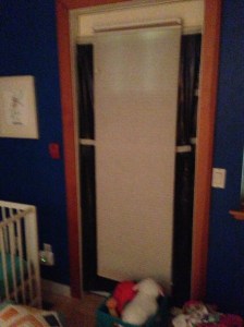 Garbage bags and masking tape